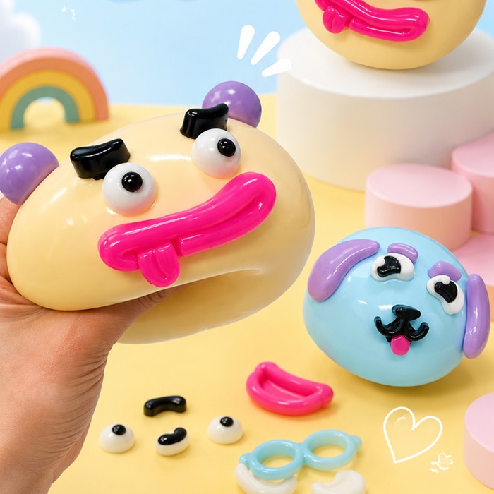 구름빵 말랑이/ 얼굴만들기 / 주물럭/스퀴시/스퀴즈/10cm 특대